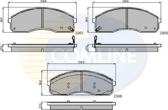 Comline CBP3968 - Гальмівні колодки, дискові гальма autocars.com.ua