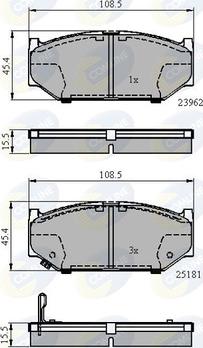 Comline CBP3998 - Гальмівні колодки, дискові гальма autocars.com.ua