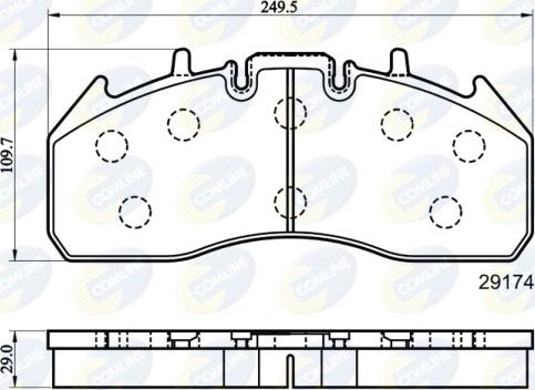 Comline CBP9078MK - Гальмівні колодки, дискові гальма autocars.com.ua