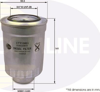 Comline CTY13003 - Топливный фильтр avtokuzovplus.com.ua
