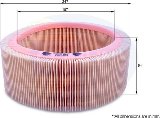 Comline EAF034 - Повітряний фільтр autocars.com.ua