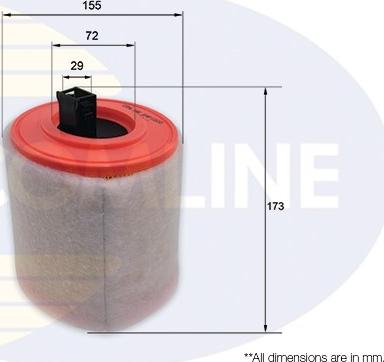 Comline EAF1000 - Повітряний фільтр autocars.com.ua