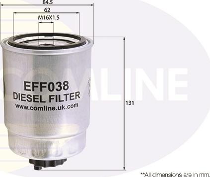 Comline EFF038 - Паливний фільтр autocars.com.ua