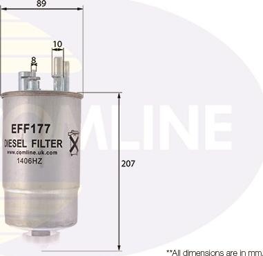 Comline EFF177 - Паливний фільтр autocars.com.ua