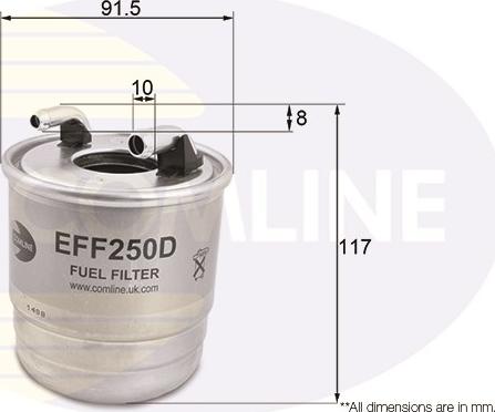 Comline EFF250D - Топливный фильтр autodnr.net
