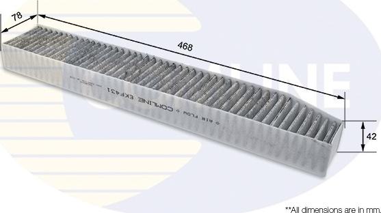 Comline EKF431 - Фильтр воздуха в салоне avtokuzovplus.com.ua