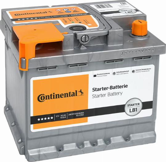 Continental 2800012018280 - Стартерная аккумуляторная батарея, АКБ autodnr.net