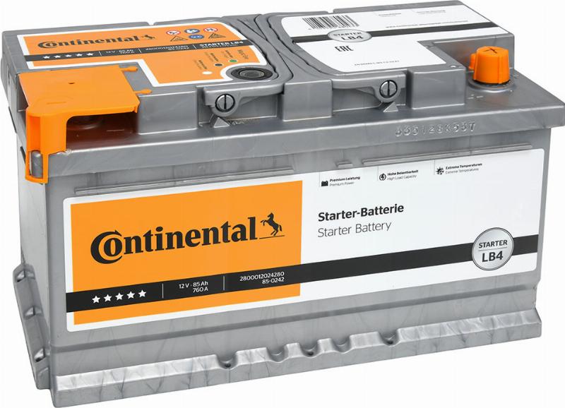CONTINENTAL 2800012024280 - Стартерна акумуляторна батарея, АКБ autocars.com.ua