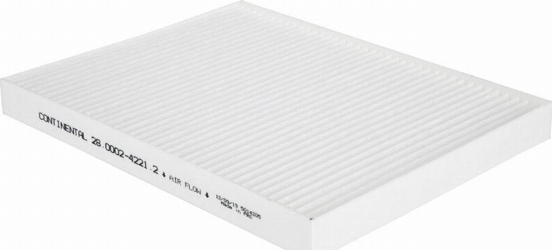 CONTINENTAL 28.0002-4221.2 - Фільтр, повітря у внутрішній простір autocars.com.ua