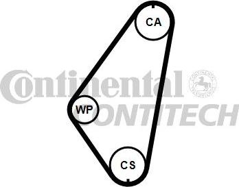 CONTINENTAL CT1002K1 - Комплект ременя ГРМ autocars.com.ua