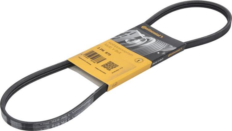 CONTINENTAL 3 PK 870 - Поликлиновой ремінь autocars.com.ua