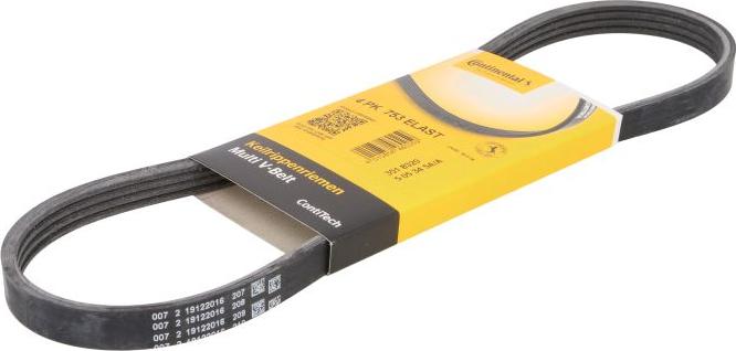 CONTINENTAL 4 PK 753 ELAST - Поликлиновой ремінь autocars.com.ua