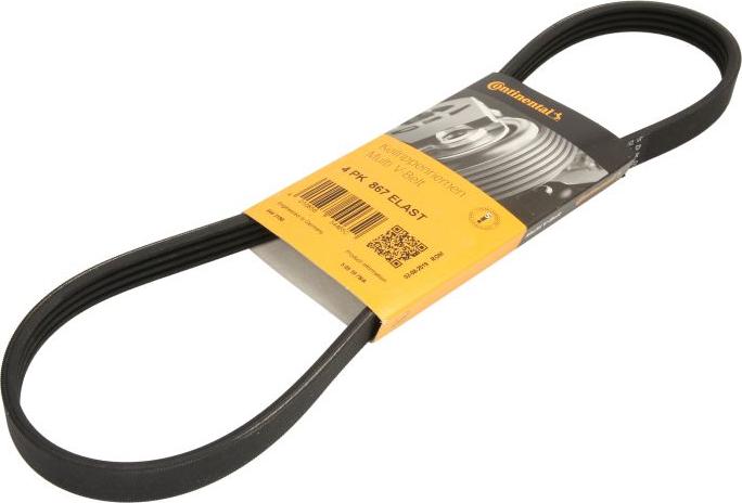 CONTINENTAL 4 PK 867 ELAST - Поликлиновой ремінь autocars.com.ua