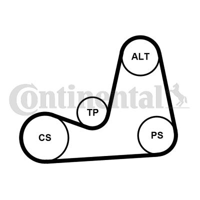 Continental 5PK1110K2 - Поликлиновий ремінний комплект autocars.com.ua