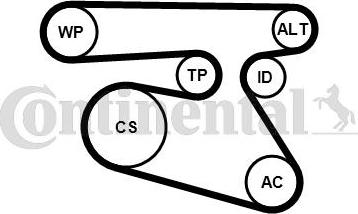 CONTITECH 5PK1960K1 - Поликлиновый ременный комплект avtokuzovplus.com.ua