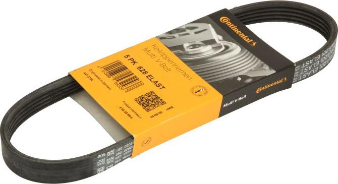 CONTINENTAL 5 PK 628 ELAST - Поликлиновой ремінь autocars.com.ua