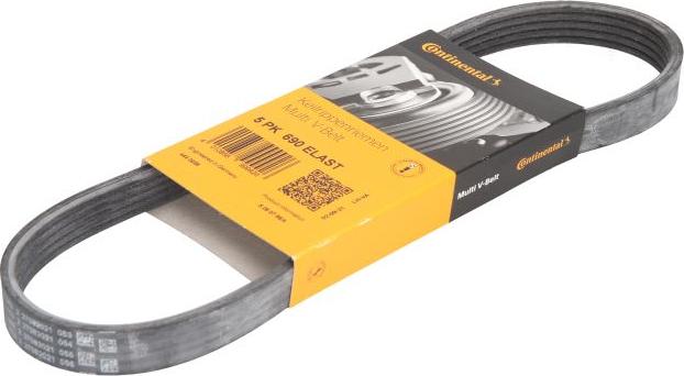CONTINENTAL 5PK690 ELAST - Поликлиновой ремінь autocars.com.ua