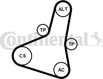CONTITECH 6PK1004 EXTRA K1 - Поликлиновий ремінний комплект autocars.com.ua