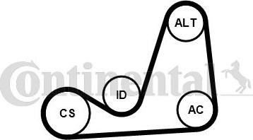 CONTITECH 6 PK 1075 K1 - Поликлиновий ремінний комплект autocars.com.ua