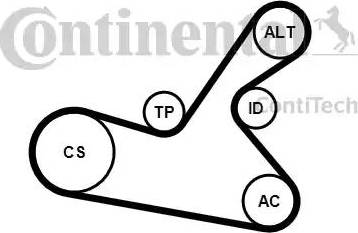 Continental 6PK1125K1 - Поликлиновий ремінний комплект autocars.com.ua