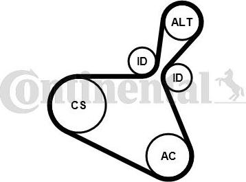 Contitech 6PK1179 EXTRA K1 - Поликлиновый ременный комплект avtokuzovplus.com.ua