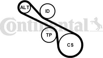 Contitech 6PK1230K1 - Поликлиновый ременный комплект avtokuzovplus.com.ua