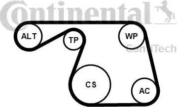 Continental 6PK1310K1 - Поликлиновий ремінний комплект autocars.com.ua