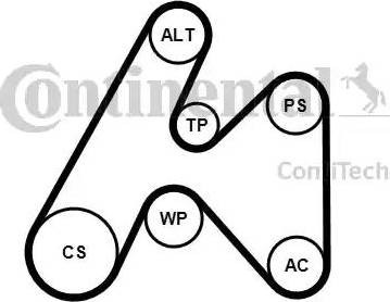 Continental 6PK1660K3 - Поликлиновий ремінний комплект autocars.com.ua