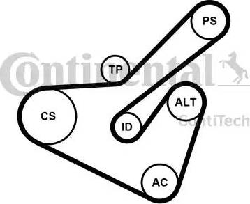 Continental 6PK1725K2 - Поликлиновый ременный комплект autodnr.net