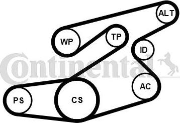 Continental 6PK1836K1 - Поликлиновий ремінний комплект autocars.com.ua