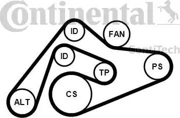 Continental 6PK2404K1 - Поликлиновый ременный комплект avtokuzovplus.com.ua