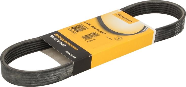 CONTINENTAL 6 PK 684 ELAST - Поликлиновой ремінь autocars.com.ua