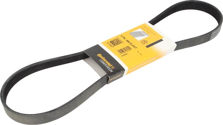 CONTINENTAL 6PK989 ELAST - Поликлиновой ремінь autocars.com.ua