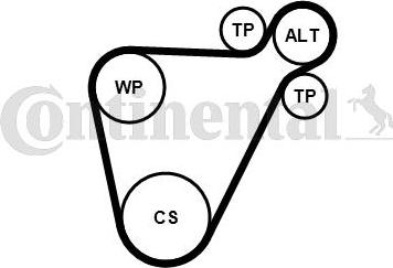 Contitech 8PK954 EXTRA K1 - Поликлиновий ремінний комплект autocars.com.ua