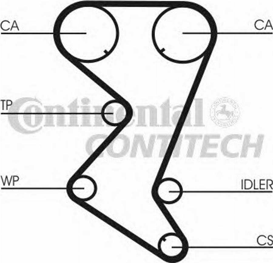 Contitech CT1003K1 - Комплект ременя ГРМ autocars.com.ua