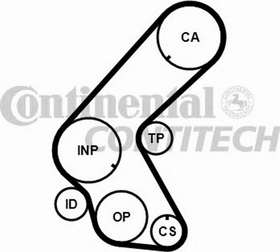 Contitech CT1014K1 - Комплект ремня ГРМ autodnr.net