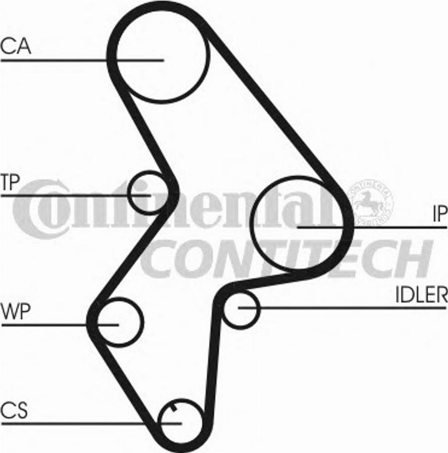 Contitech CT1031 - Ремінь ГРМ autocars.com.ua