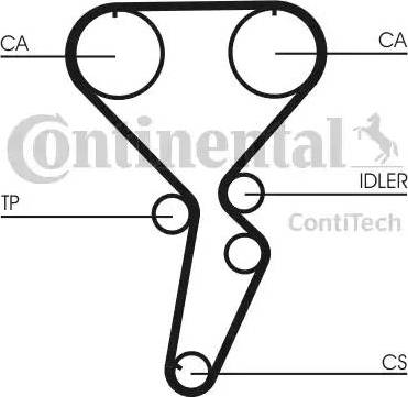 Continental CT1116 - Ремінь ГРМ autocars.com.ua