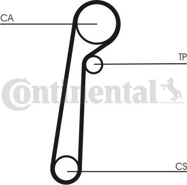 Contitech CT1156 - Ремінь ГРМ autocars.com.ua