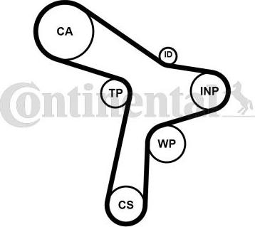 Continental CT1168WP7 - Водяной насос + комплект зубчатого ремня autodnr.net