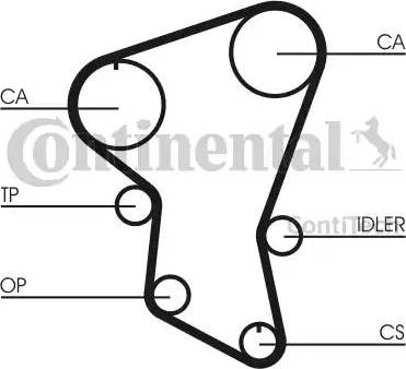 Continental CT516 - Ремінь ГРМ autocars.com.ua