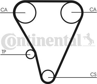 Contitech CT555 - Ремінь ГРМ autocars.com.ua
