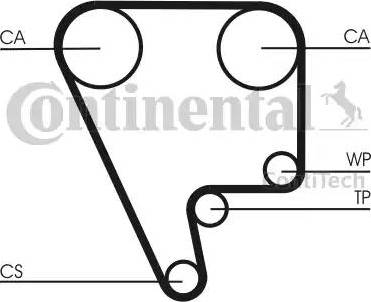 Continental CT556 - Зубчатый ремень ГРМ avtokuzovplus.com.ua