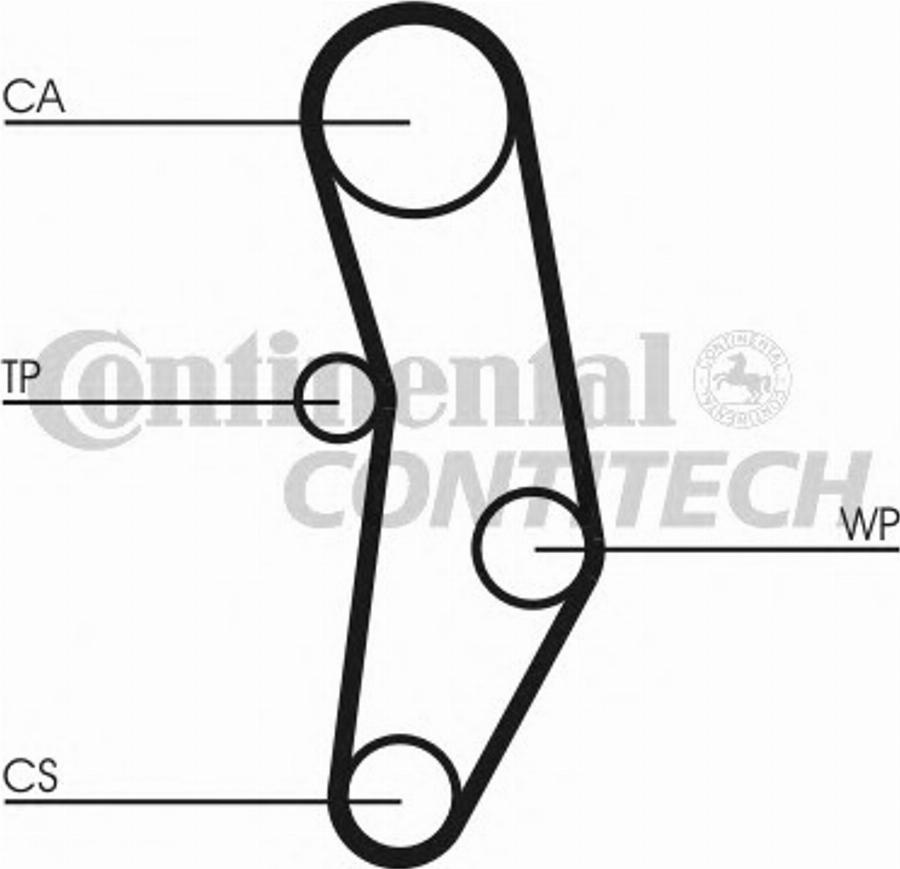 Contitech CT580 - Ремінь ГРМ autocars.com.ua