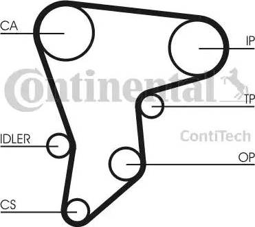 Continental CT590 - Зубчатый ремень ГРМ avtokuzovplus.com.ua