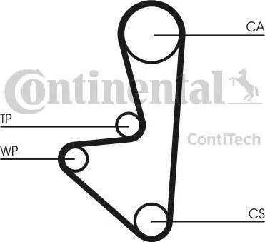 Continental CT607WP1 - Водяной насос + комплект зубчатого ремня autodnr.net