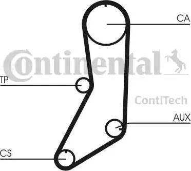 Continental CT643 - пас ГРМ Fiat 131 1.4-1.6-Volvo 740 2.0-2.3 84-92  autocars.com.ua