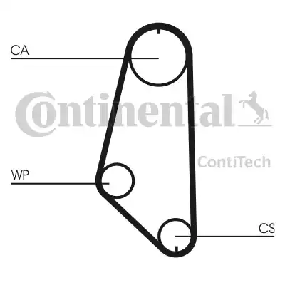 Continental CT720 - Паразитний / Провідний ролик, зубчастий ремінь autocars.com.ua