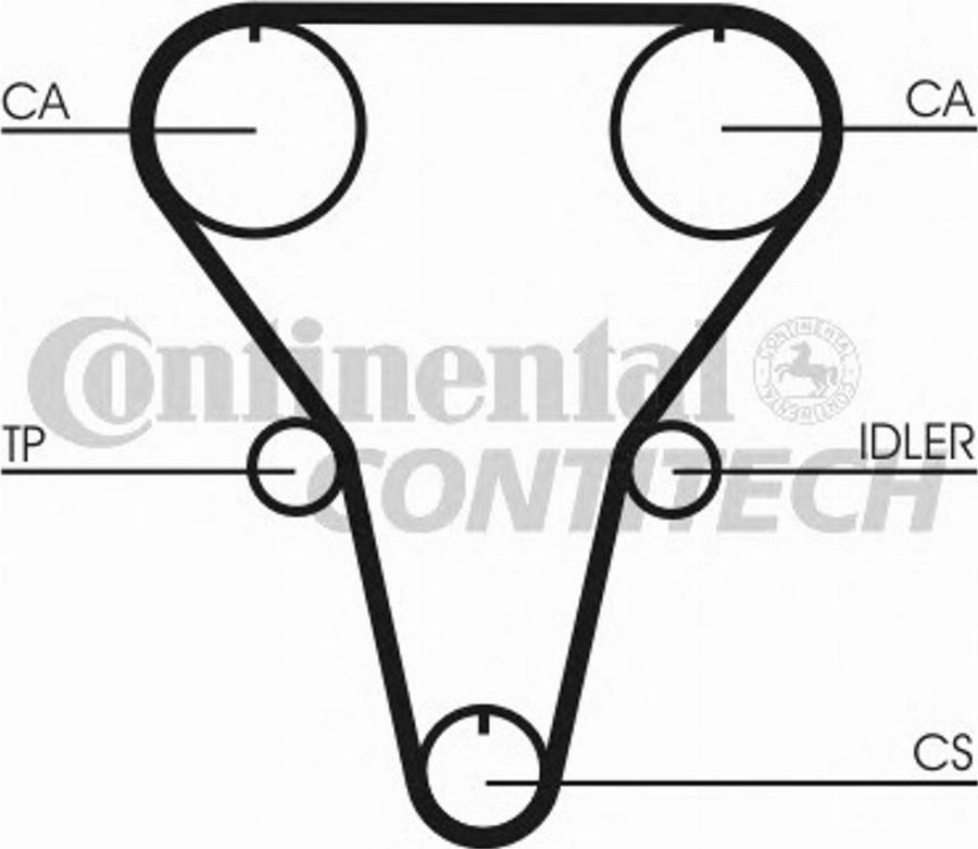 Contitech CT768 - Ремінь ГРМ autocars.com.ua
