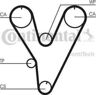 Continental CT805 - Зубчатый ремень ГРМ avtokuzovplus.com.ua